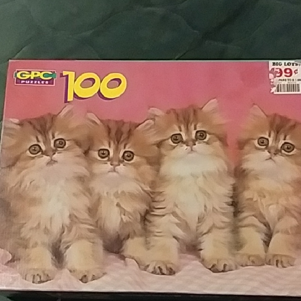 Fury Friends In A Row 100 Piece Puzzle